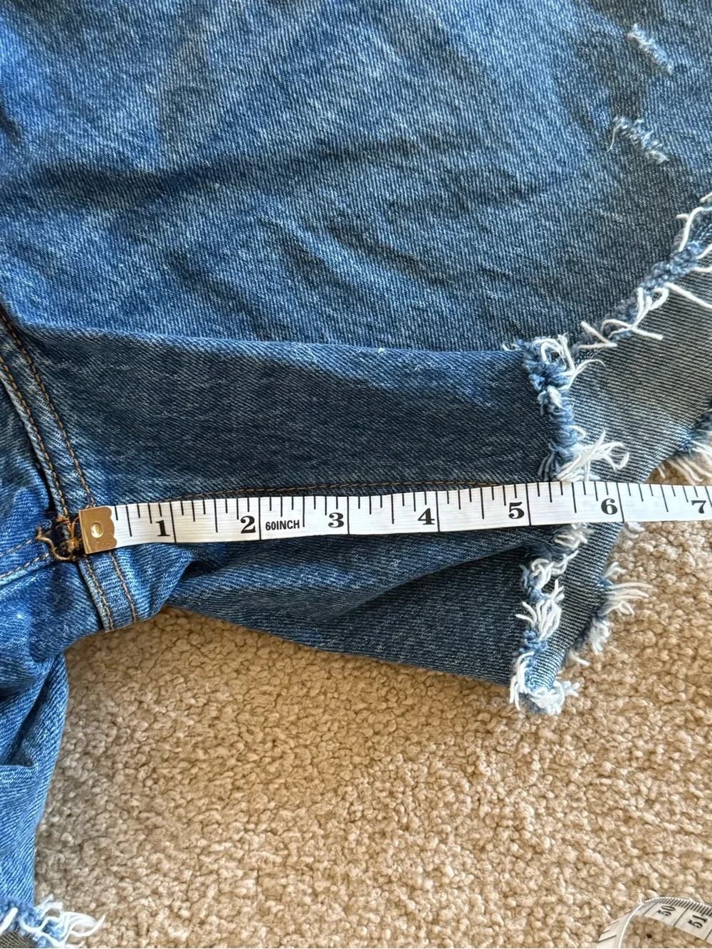 Abercrombie & Fitch 90s Baggy Low Rise Cutoff Denim Shorts Women’s 31/12